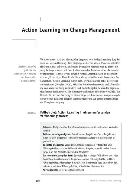 zum Fachbeitrag: Action Learning im Change Management